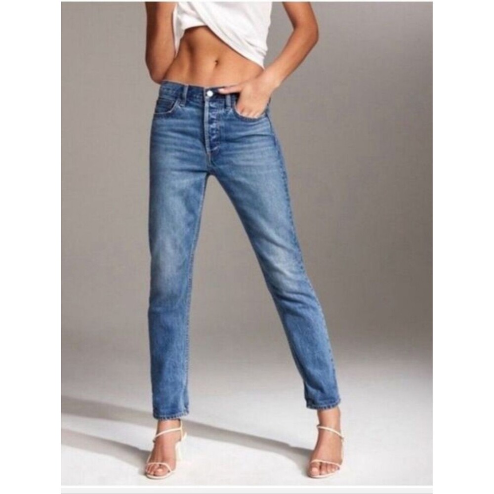 Aritzia Denim Forum The Ex Boyfriend Jeans Vintage Wash Button Fly 27
